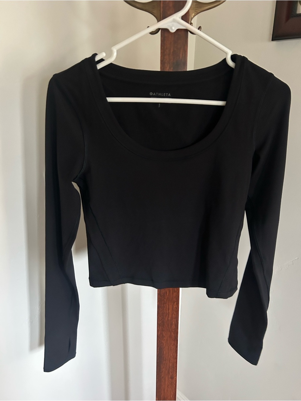 NWOT Athleta Aurora Top Long Sleeve Black Small